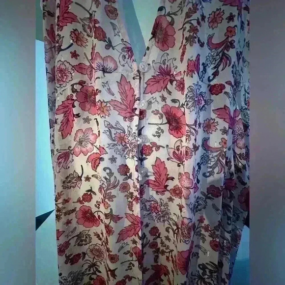 Long Duster with Tie Belt in Pink Floral - Picture 8 of 10